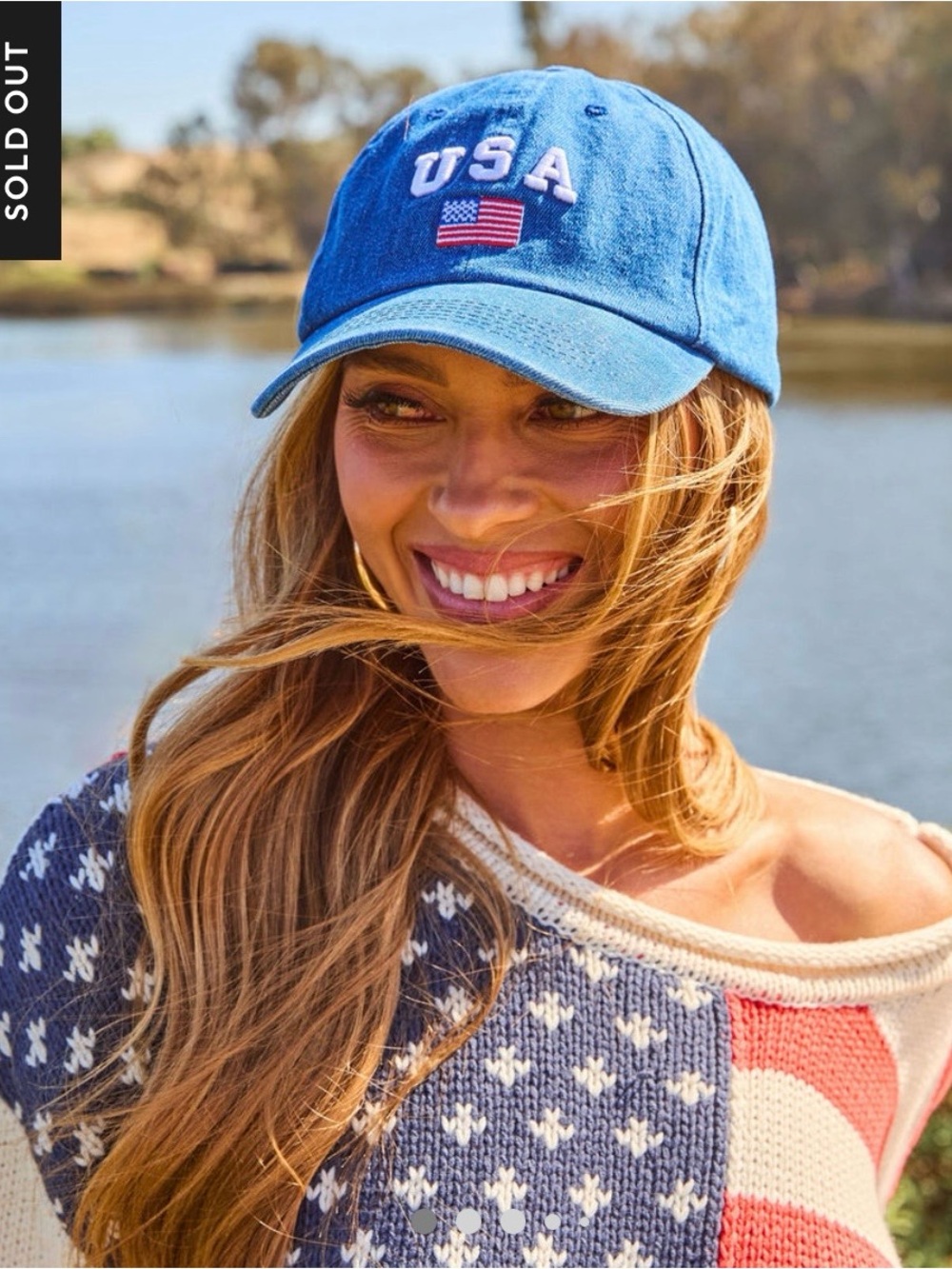 Vici USA Embroidered Blue Babe Baseball Cap